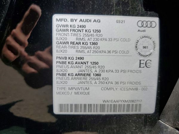 2021 AUDI Q5 quattro Progressiv