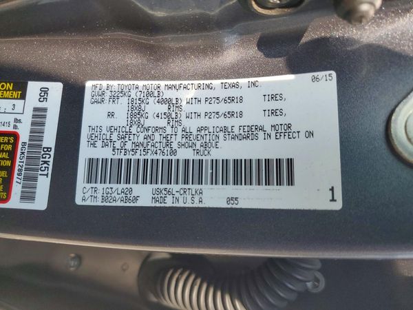 2015 TOYOTA TUNDRA Limited Grade
