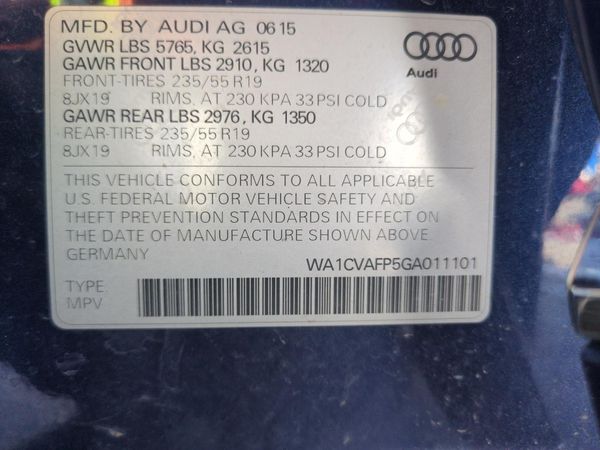 2016 AUDI Q5