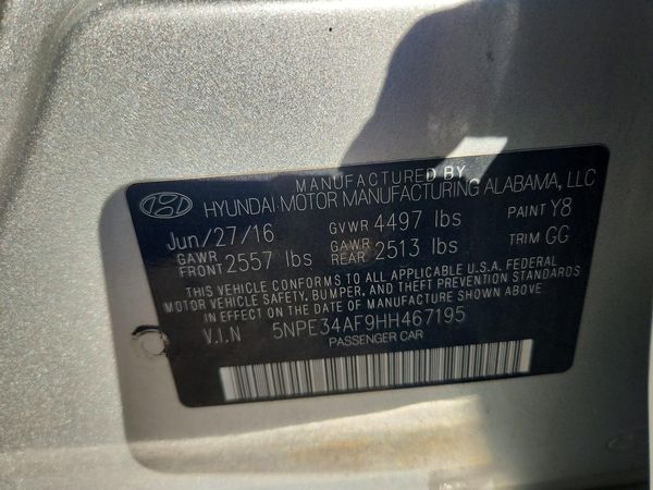 2017 HYUNDAI SONATA