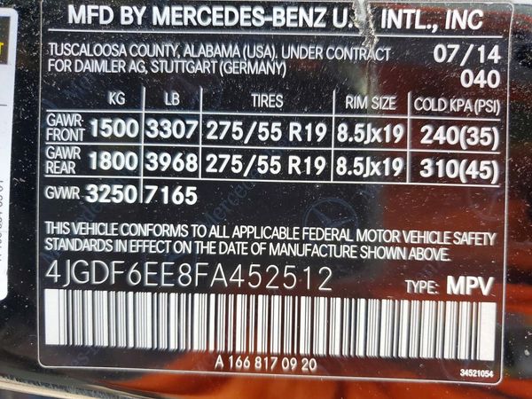 2015 MERCEDES-BENZ GL GL450