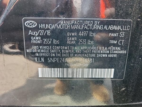 2019 HYUNDAI SONATA Eco Turbo, SE