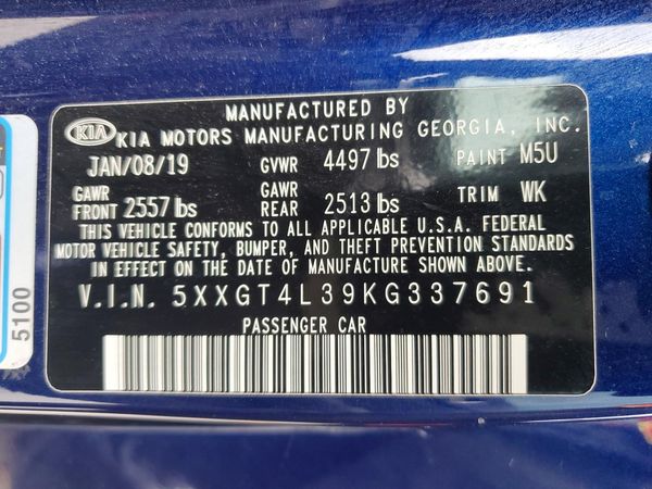 2019 KIA OPTIMA LX, S