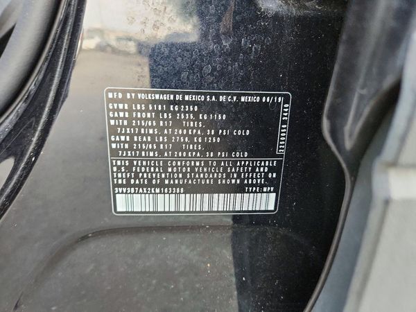 2019 VOLKSWAGEN TIGUAN