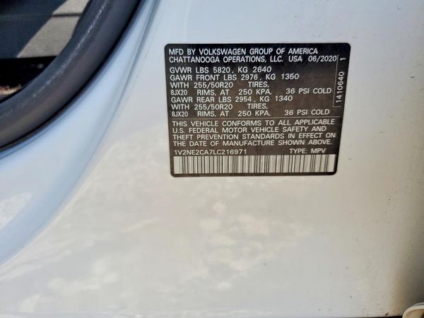 2020 VOLKSWAGEN ATLAS CROSS SPORT 4Motion SEL Premium