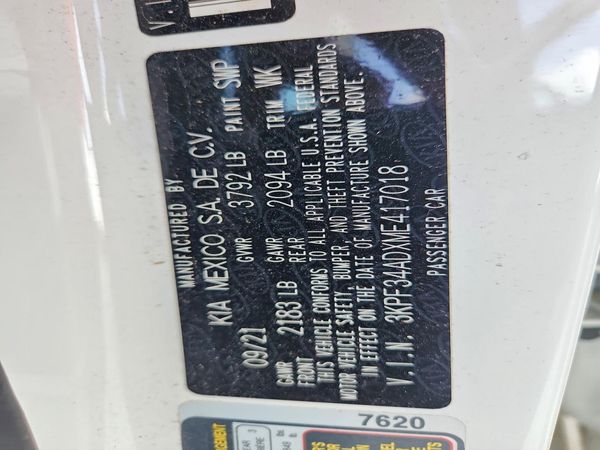 2021 KIA FORTE