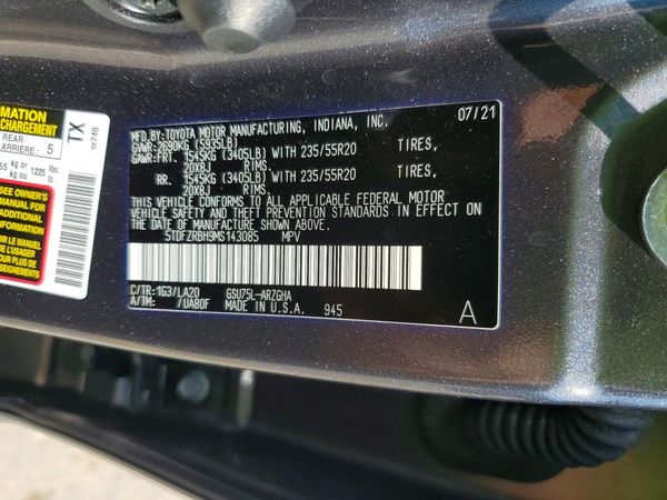 2021 TOYOTA HIGHLANDER Platinum