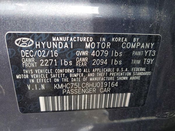 2017 HYUNDAI IONIQ Blue
