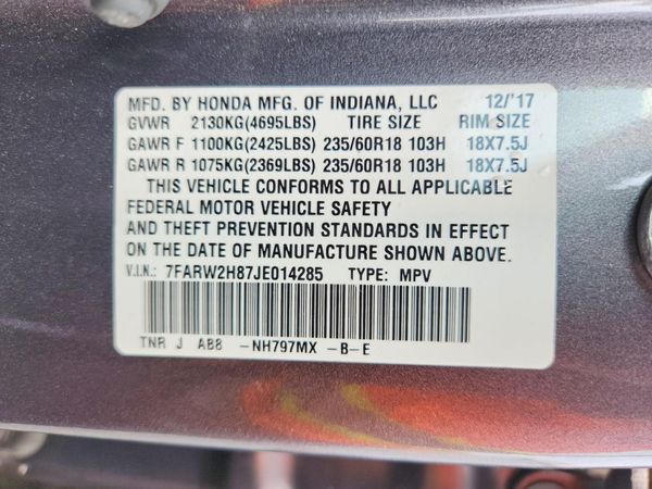 2018 HONDA CRV EX-L/EX-L Navi