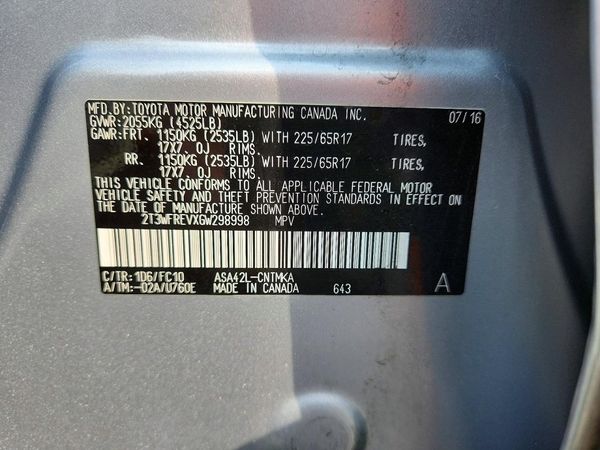 2016 TOYOTA RAV4
