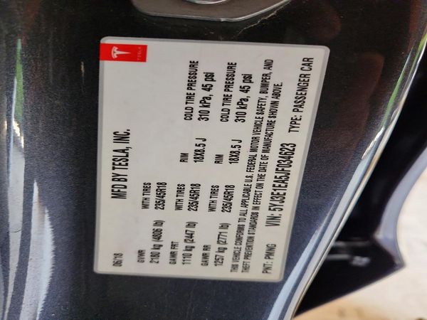 2018 TESLA MODEL 3