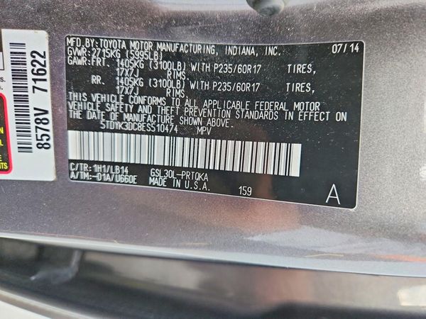 2014 TOYOTA SIENNA