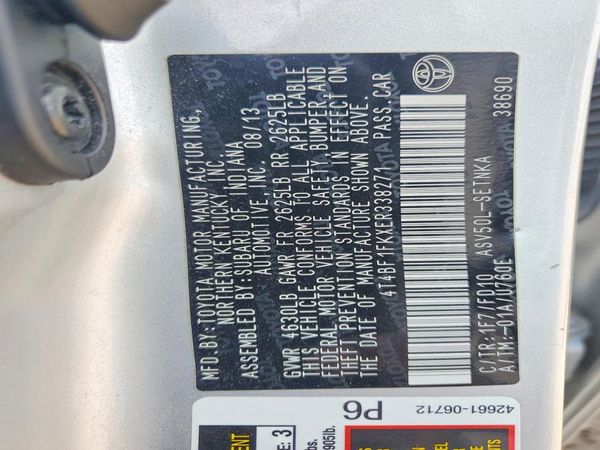 2014 TOYOTA CAMRY
