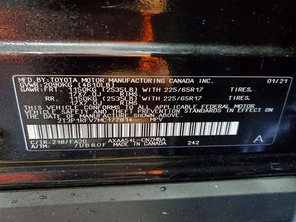 2021 TOYOTA RAV4 XLE