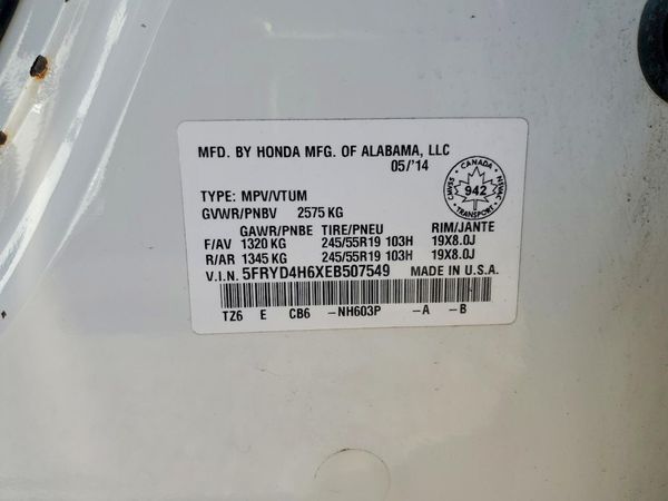 2014 ACURA MDX SH-AWD Tech Ent