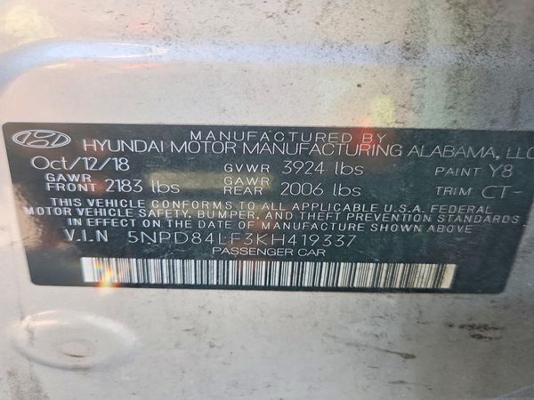 2019 HYUNDAI ELANTRA
