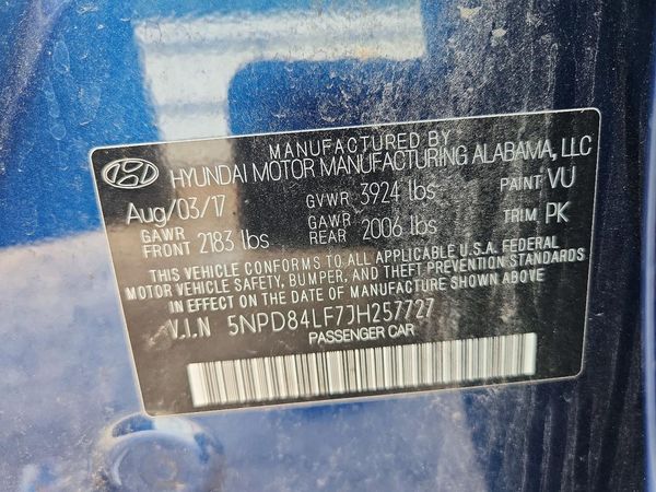 2018 HYUNDAI ELANTRA