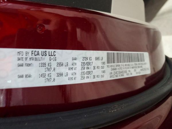 2017 CHRYSLER PACIFICA Touring L — VINS