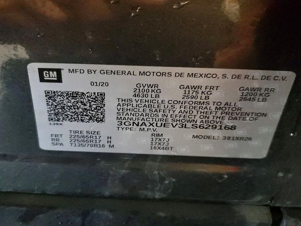 2020 CHEVROLET EQUINOX LT (1LT)