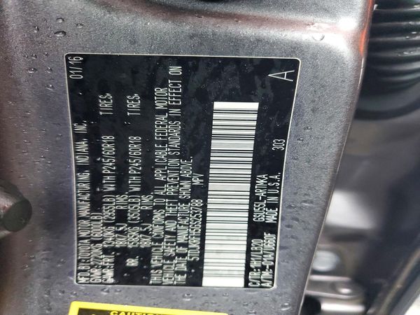 2016 TOYOTA HIGHLANDER Base/Hybrid