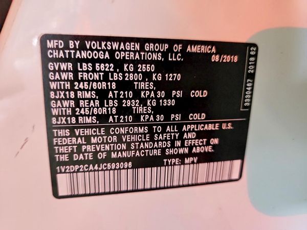 2018 VOLKSWAGEN ATLAS