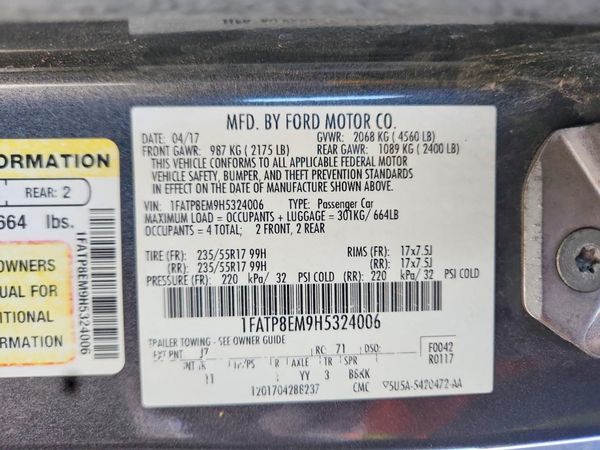 2017 FORD MUSTANG V6 Convertible