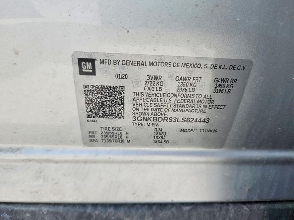 2020 CHEVROLET BLAZER 3LT