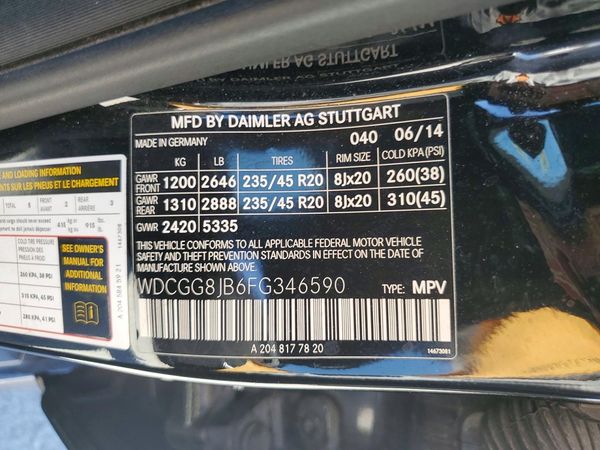 2015 MERCEDES-BENZ GLK GLK350 4-MATIC