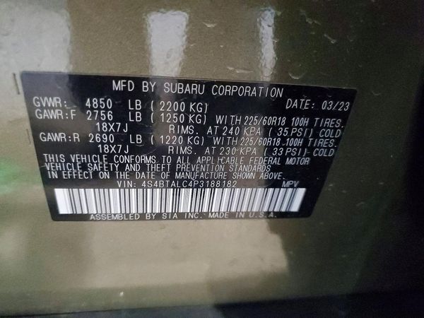 2023 SUBARU OUTBACK Onyx Edition