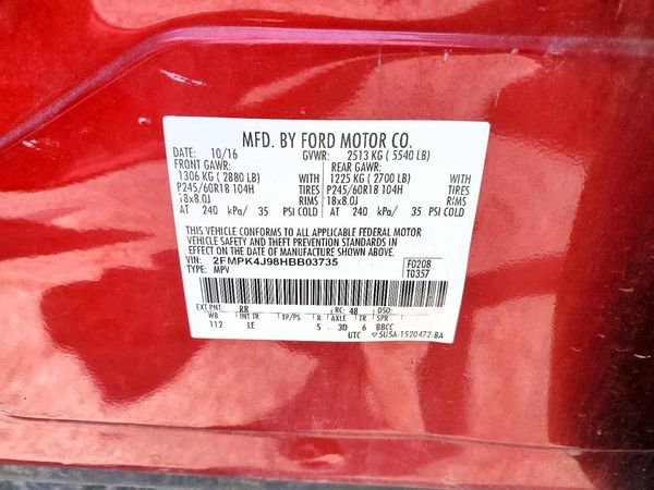2017 FORD EDGE SEL