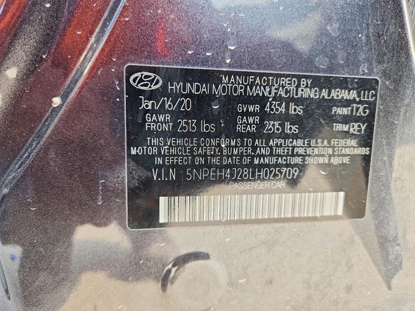2020 HYUNDAI SONATA