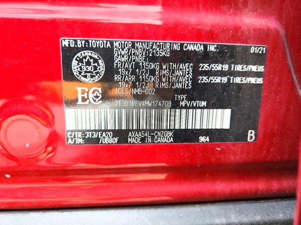 2021 TOYOTA RAV4 Limited HV