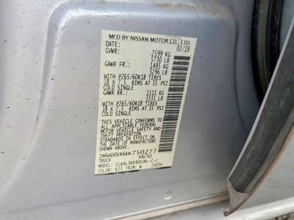 2019 NISSAN FRONTIER