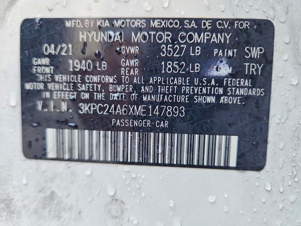 2021 HYUNDAI ACCENT
