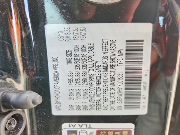 2019 HONDA CRV EX