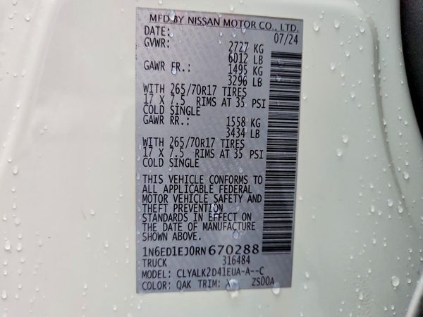 2024 NISSAN FRONTIER