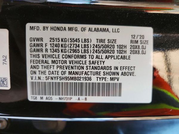 2021 HONDA PILOT