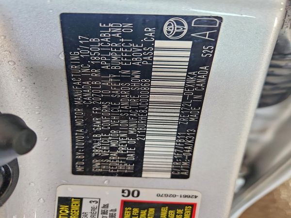 2018 TOYOTA COROLLA L/LE/SE/XLE/XSE