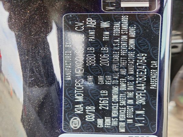 2018 KIA FORTE LX Pop,S,EX