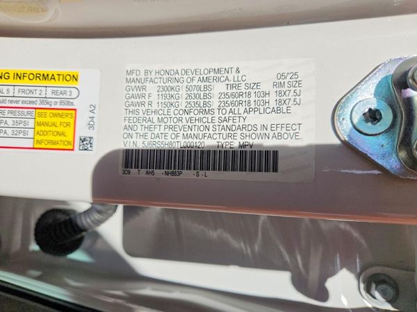 2026 HONDA CR-V Sport-L — VINS