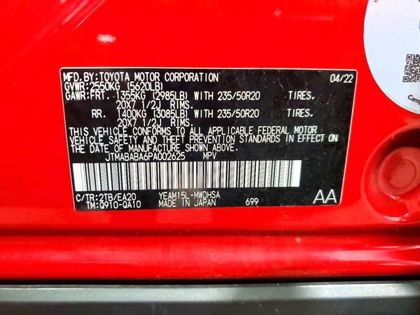 2023 TOYOTA BZ4X — VINS