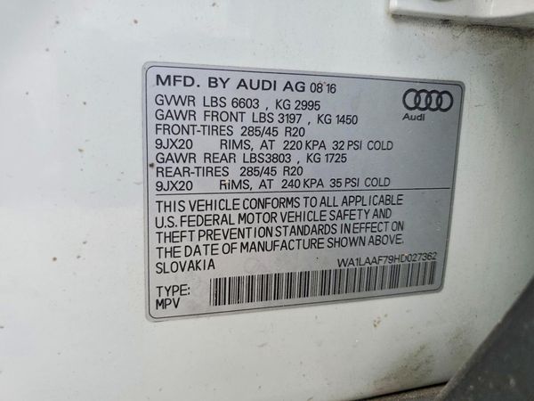 2017 AUDI Q7 quattro Premium Plus