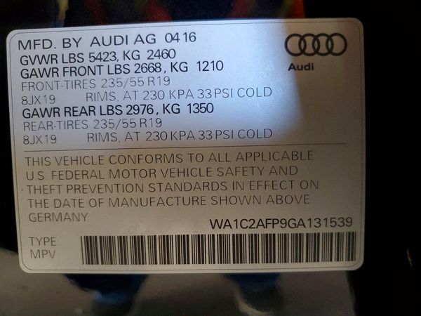 2016 AUDI Q5