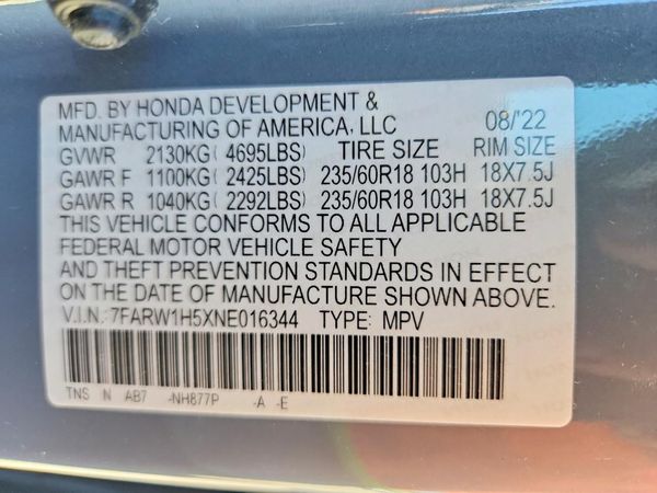 2022 HONDA CR-V EX