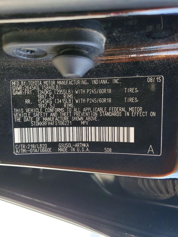 2015 TOYOTA HIGHLANDER