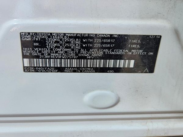 2015 TOYOTA RAV4 XLE (M Grade)