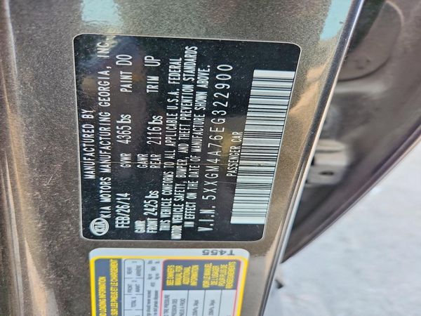 2014 KIA OPTIMA 2.4 LX STD/Conv