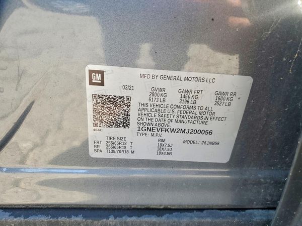 2021 CHEVROLET TRAVERSE LS