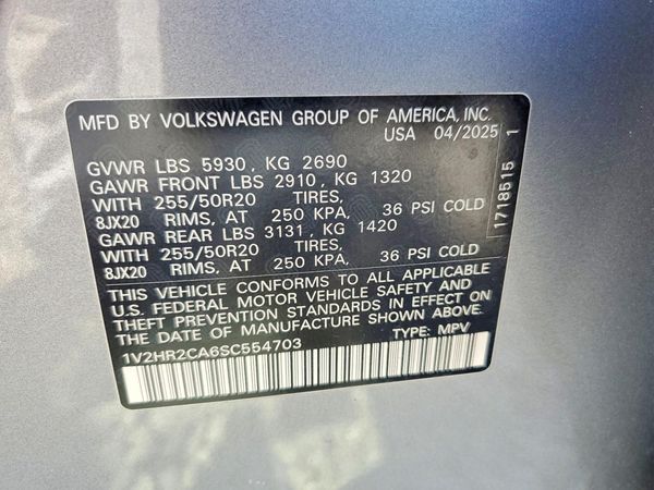 2025 VOLKSWAGEN ATLAS