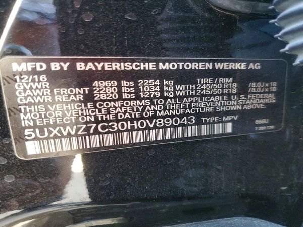 2017 BMW X3 sDrive28i